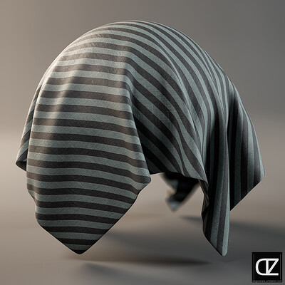 PBR - STRIPED FABRIC FORNITURE CLOTH - 4K MATERIAL