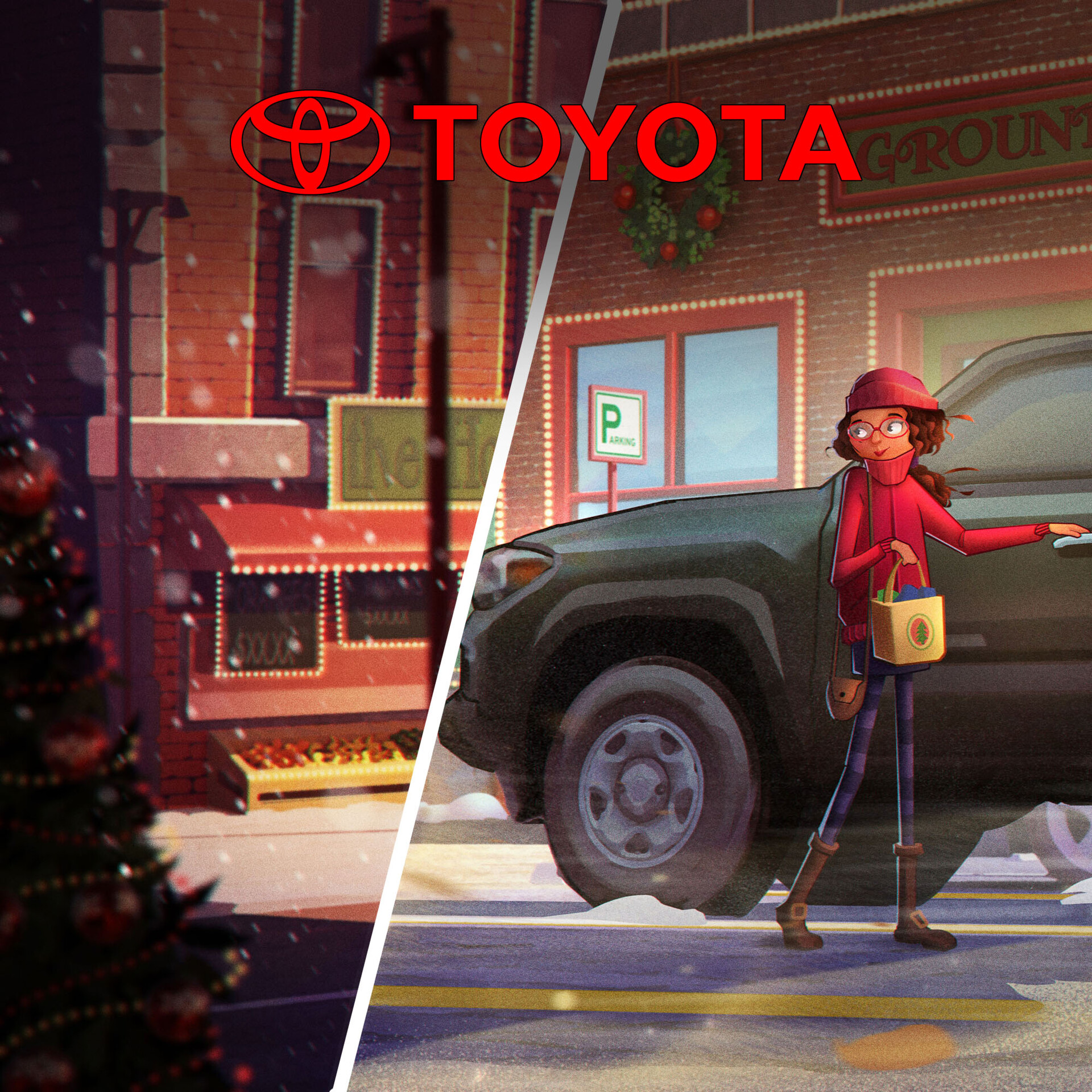 ArtStation Toyota Pitch Christmas concepts