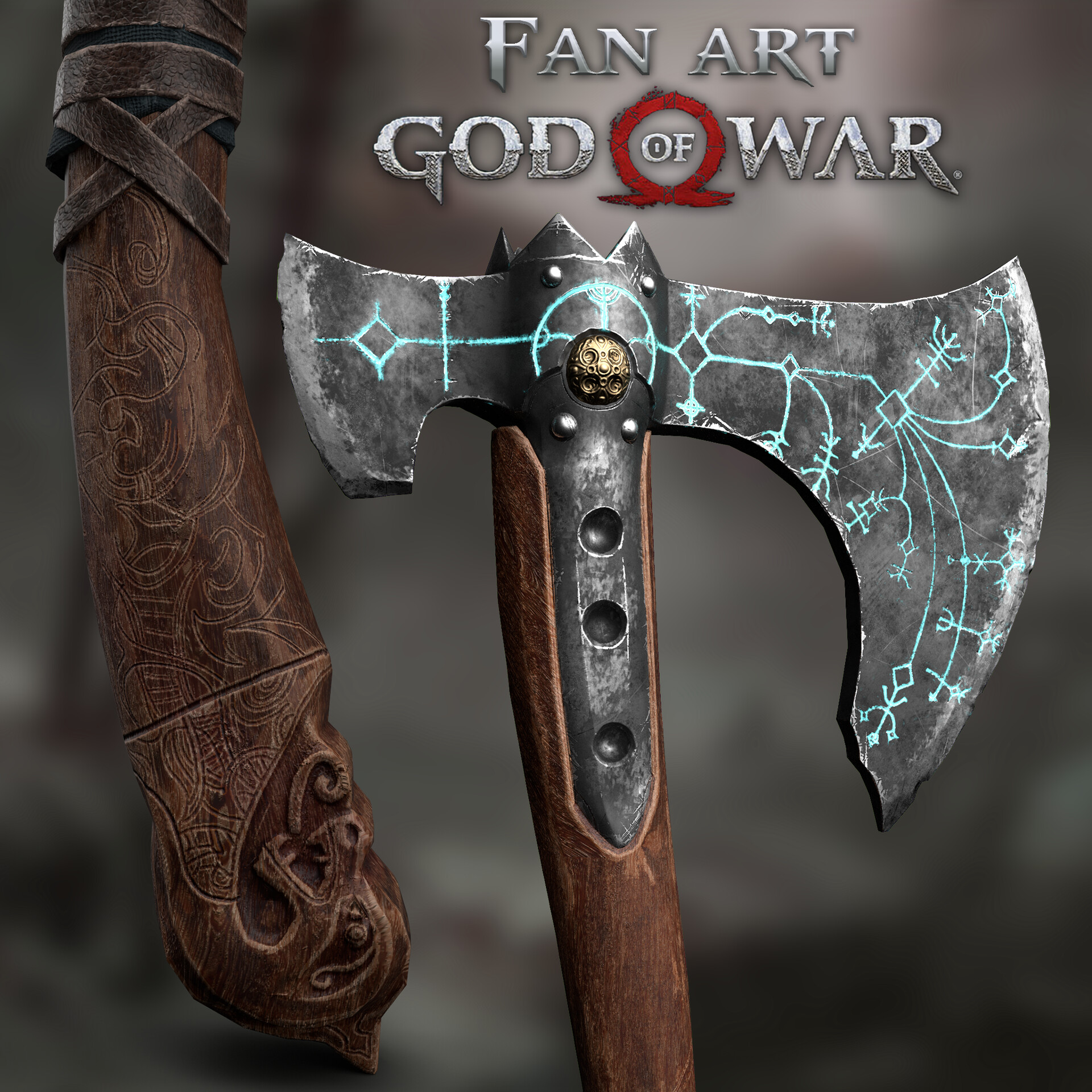 ArtStation - Kratos' Leviathan Axe - Fan Art