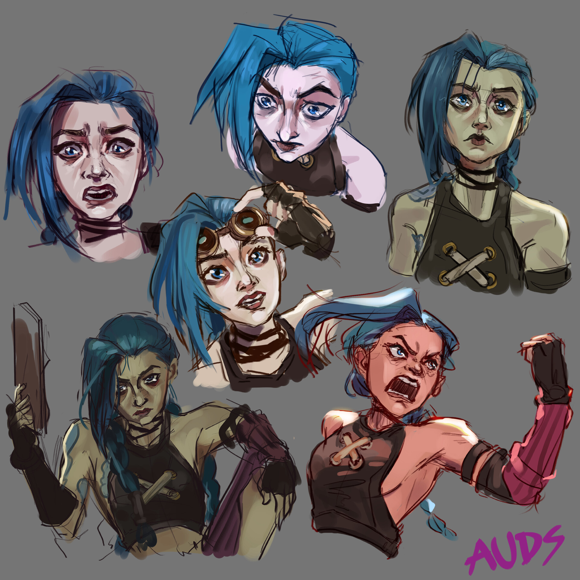 ArtStation - Jinx Expression Studies