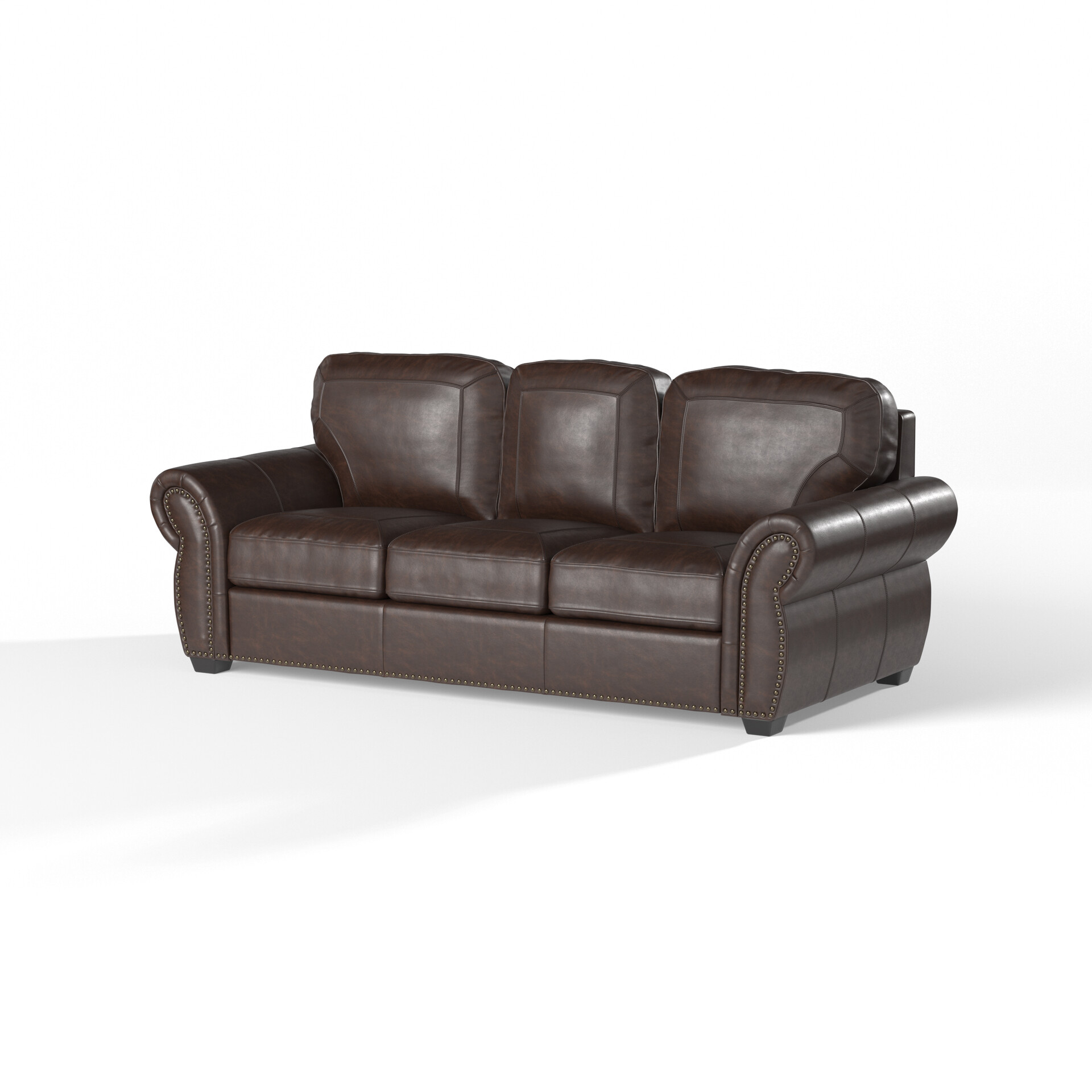 ArtStation Rapallo Mahogany Leather Sofa