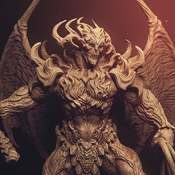 ArtStation - Gumersizek - Demon Lord Statue