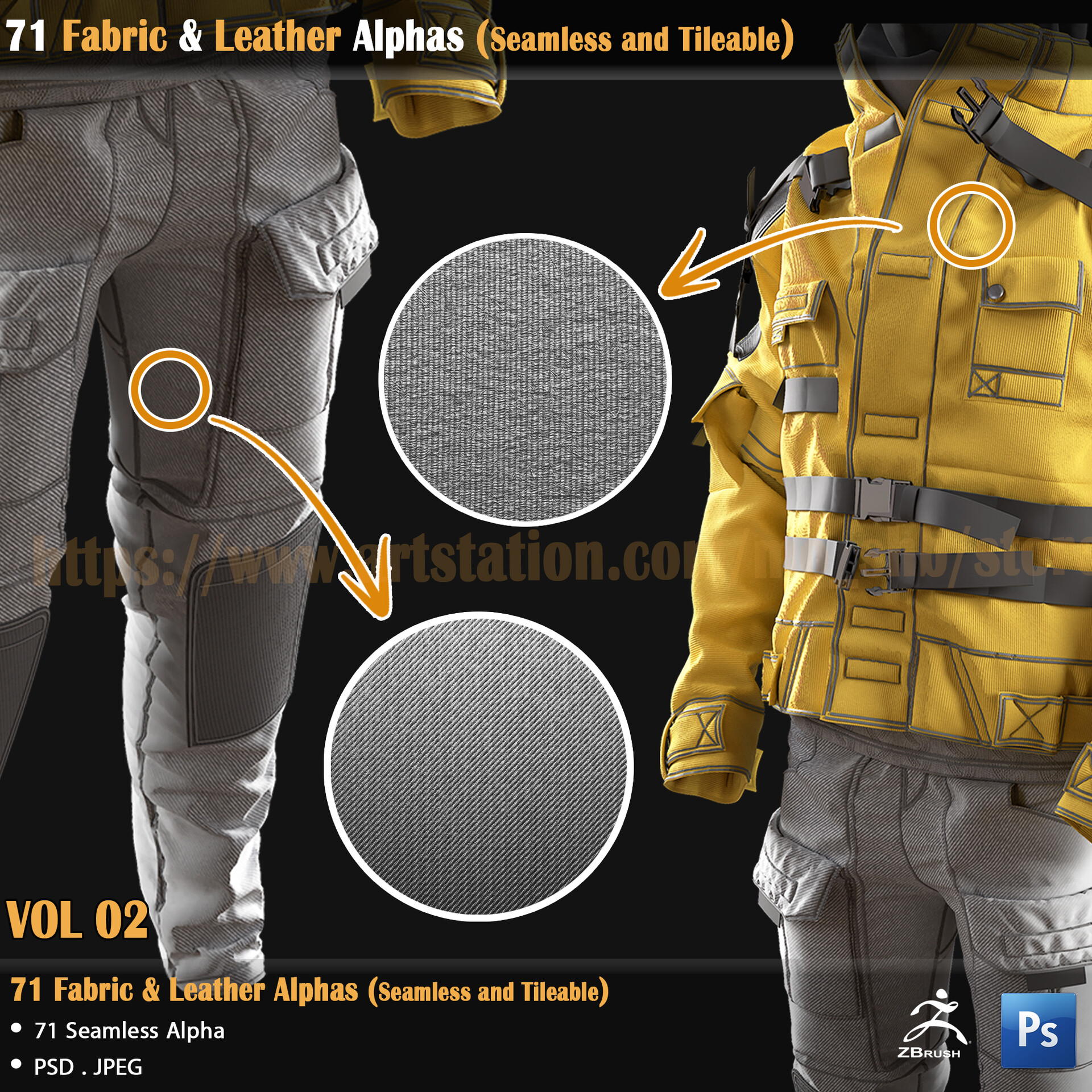 ArtStation - 20 PBR Leather Armor Texture /Seamless (Vol 03)