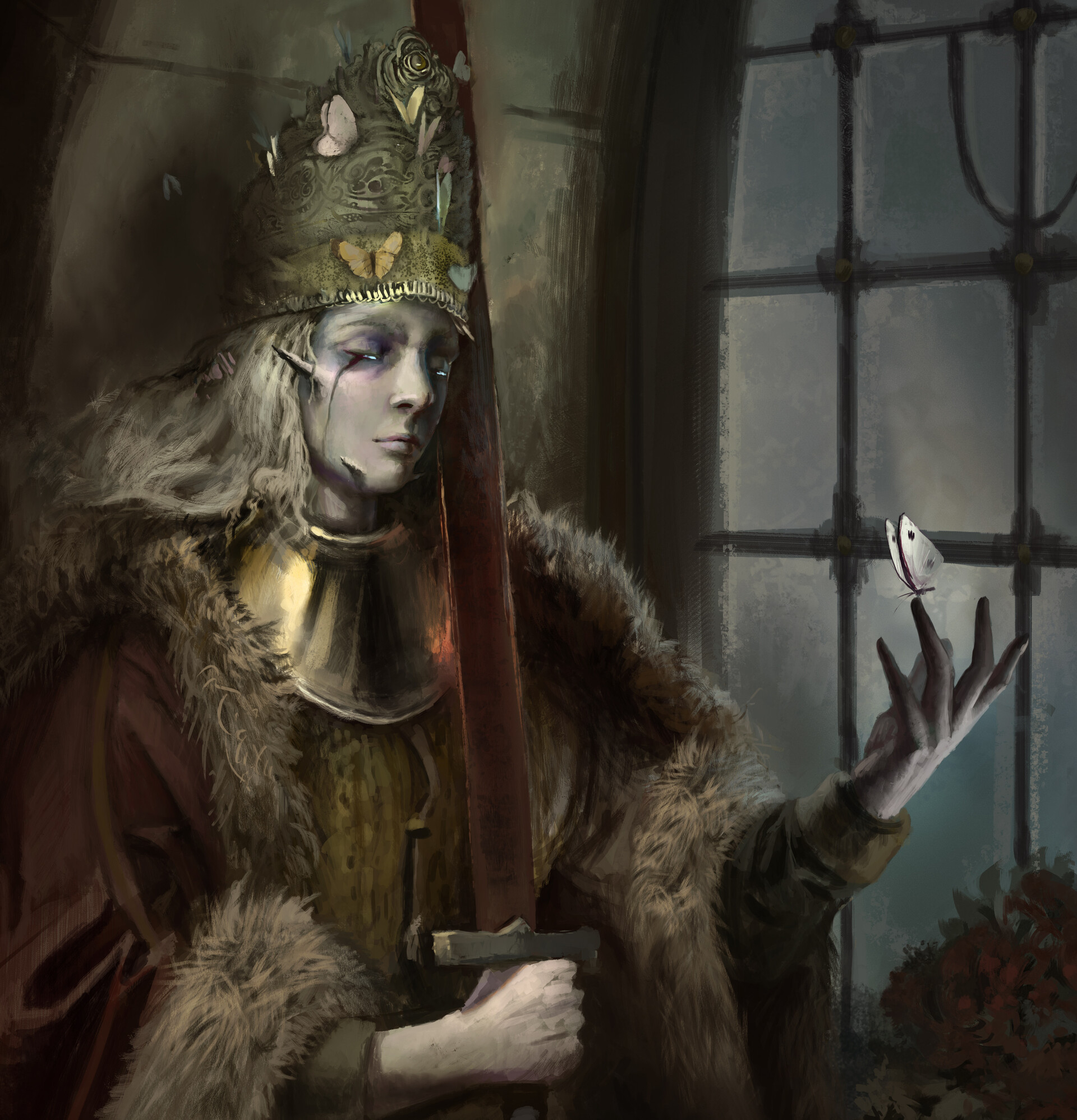 ArtStation - Queen of Swords - Tarot Card