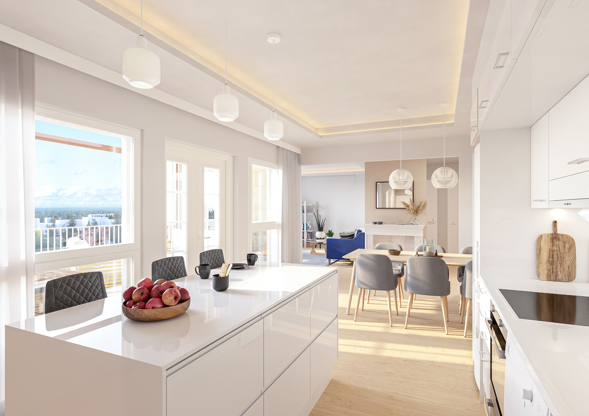 View of Scandinavian Apartment Design Exploration