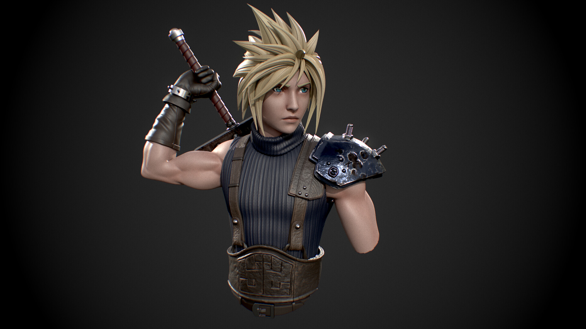 ArtStation Cloud Strife Fanart Bust   Javier Hernandez Bousono Javier Hernandez Bousono Image 2022 01 06 03 26 58 