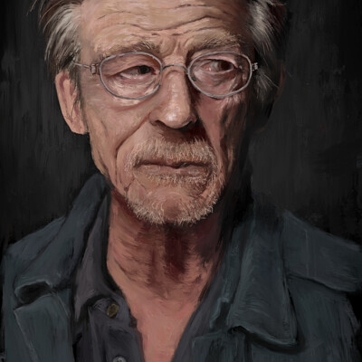 ArtStation - John Hurt sketch