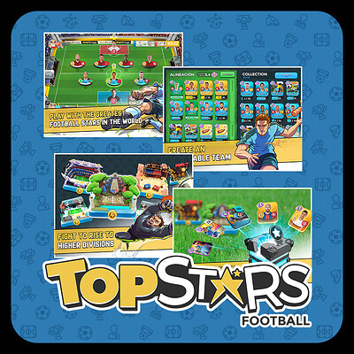 Top Stars Football ~ Google Play & App Store promotional pieces