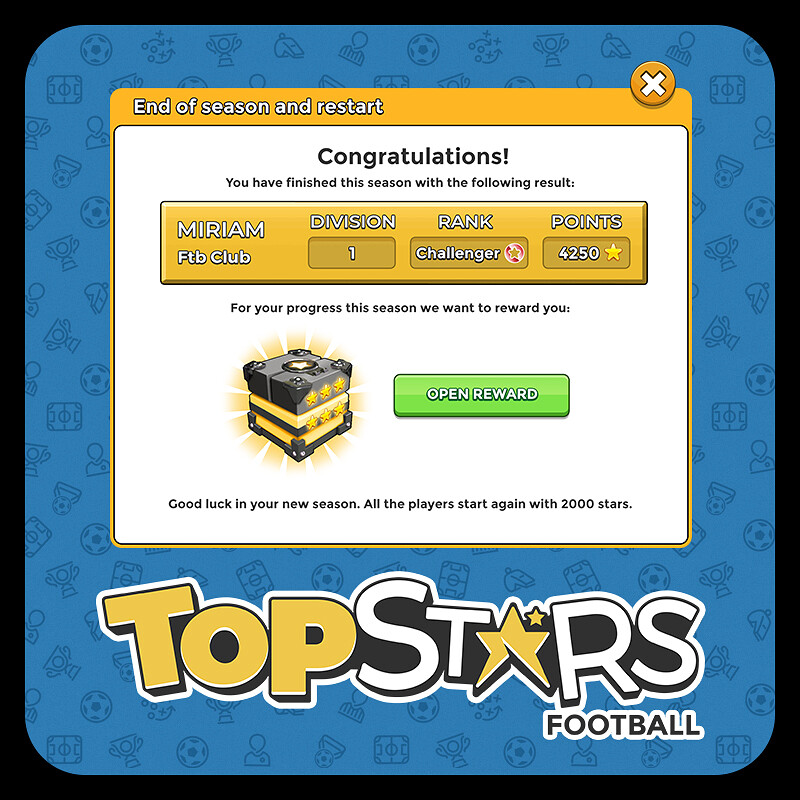 Top Stars Football ~ End of season & ranking