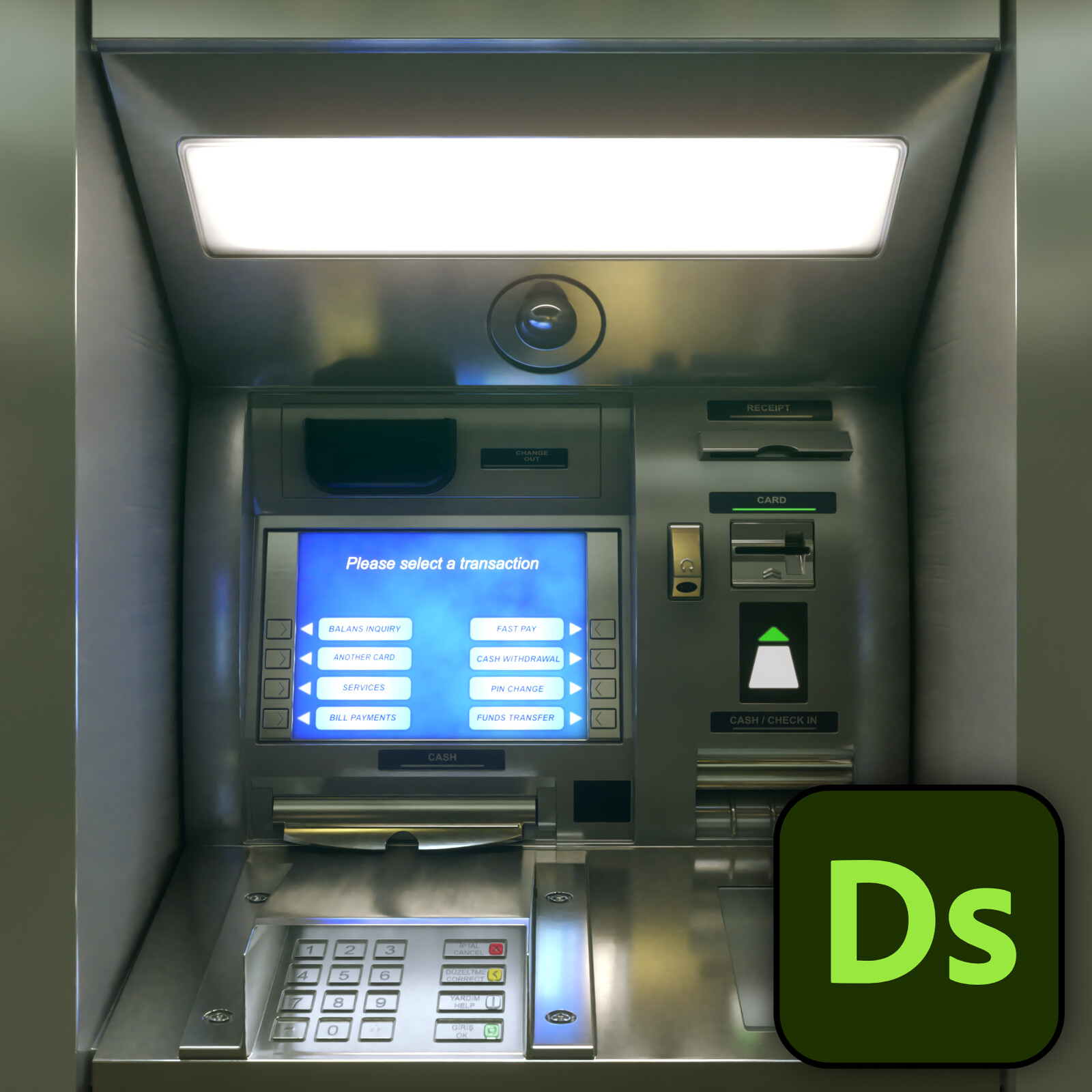 Height Map Modeling - Fully Procedural ATM Substance