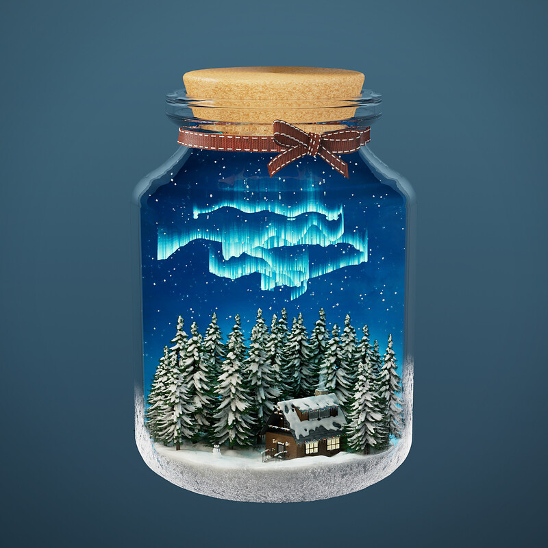 Northern Lights In A Jar