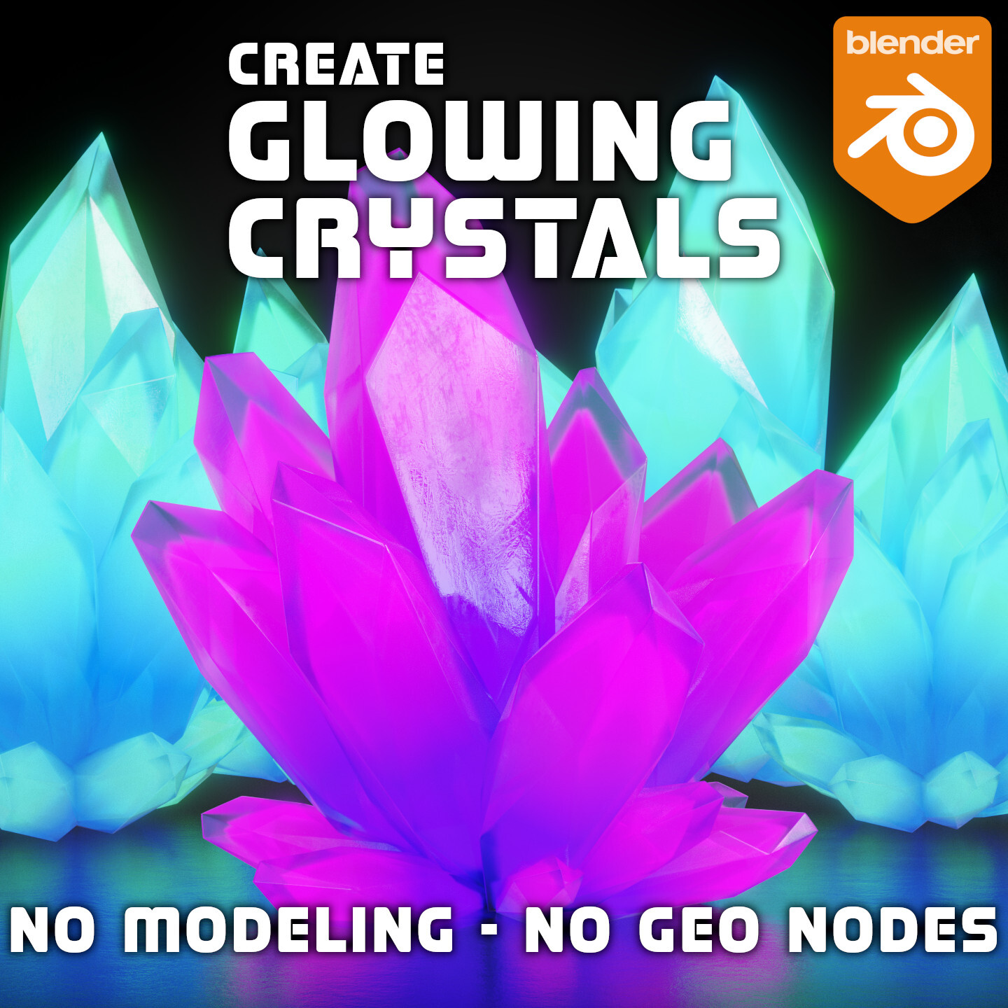 Tutorial: Create Glowing Crystals in Blender (No Modeling or Geo Nodes)