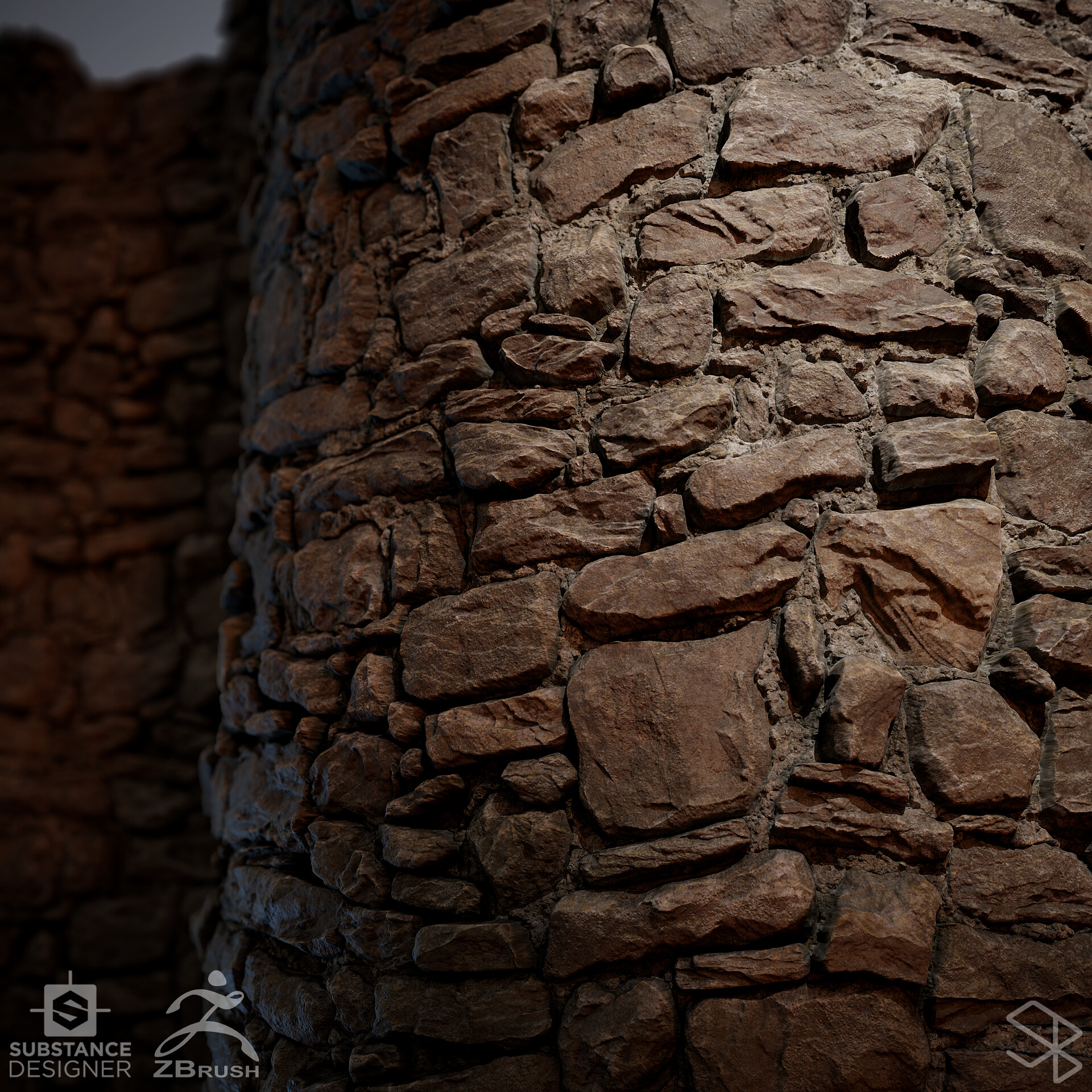 zbrush castle wall