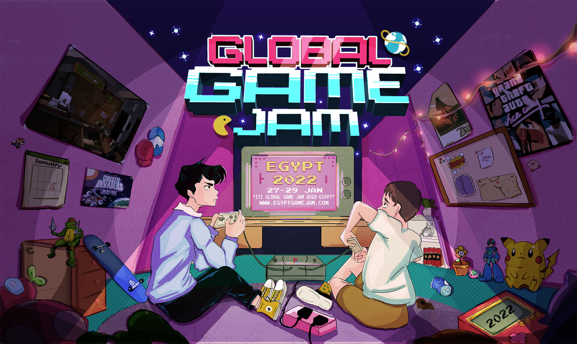 ArtStation Global Game Jam Egypt 2022 poster