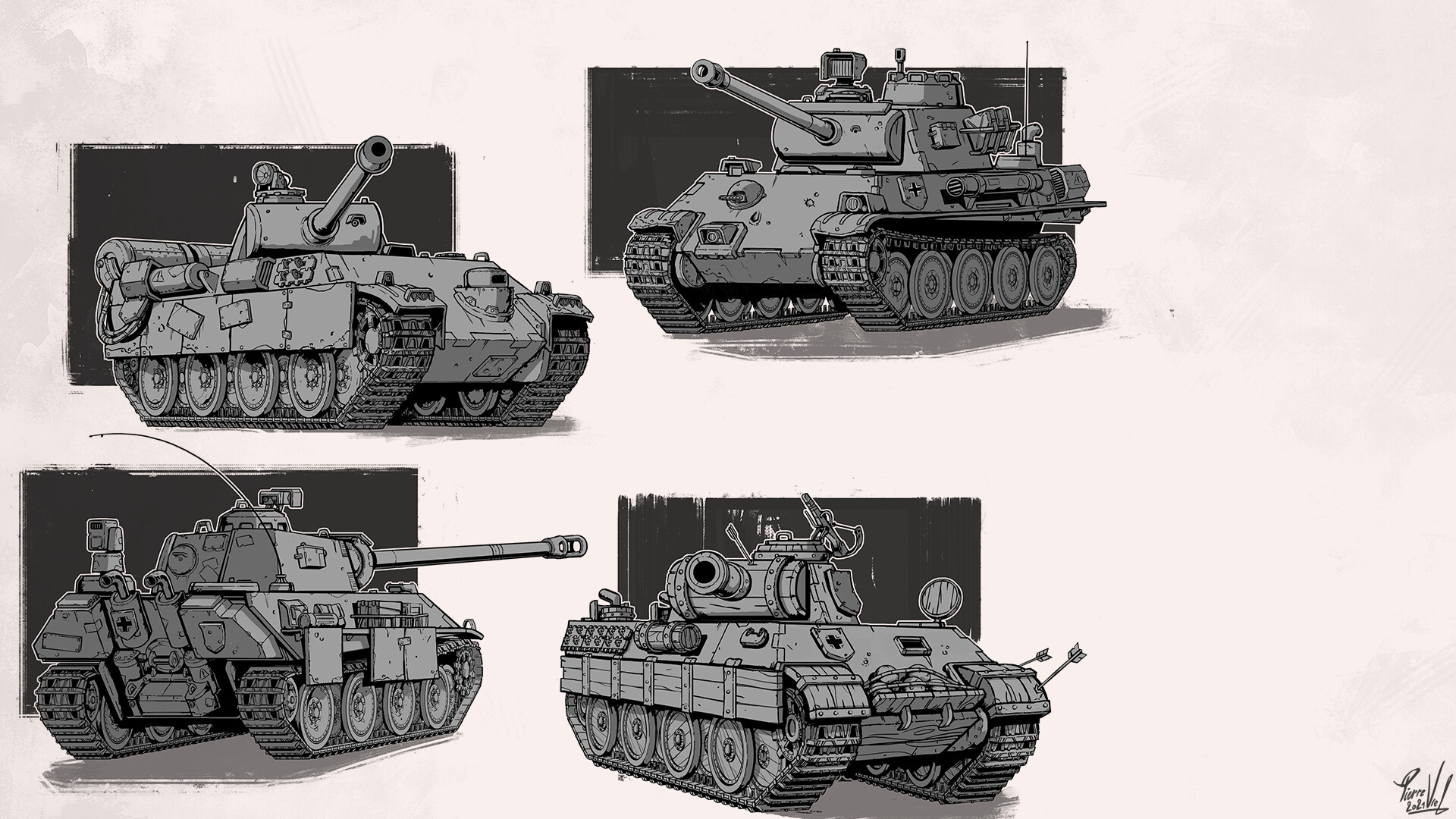 ArtStation - WW2 Tanks Concepts