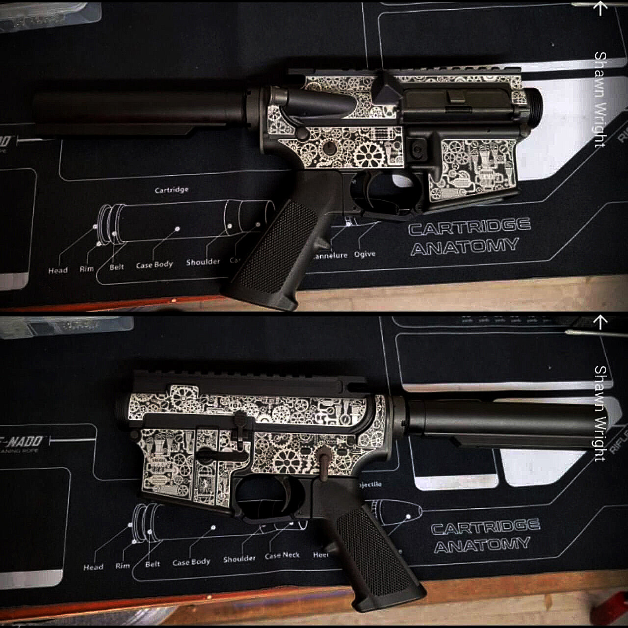 ArtStation Design for laser engraving machine. Design for AR15