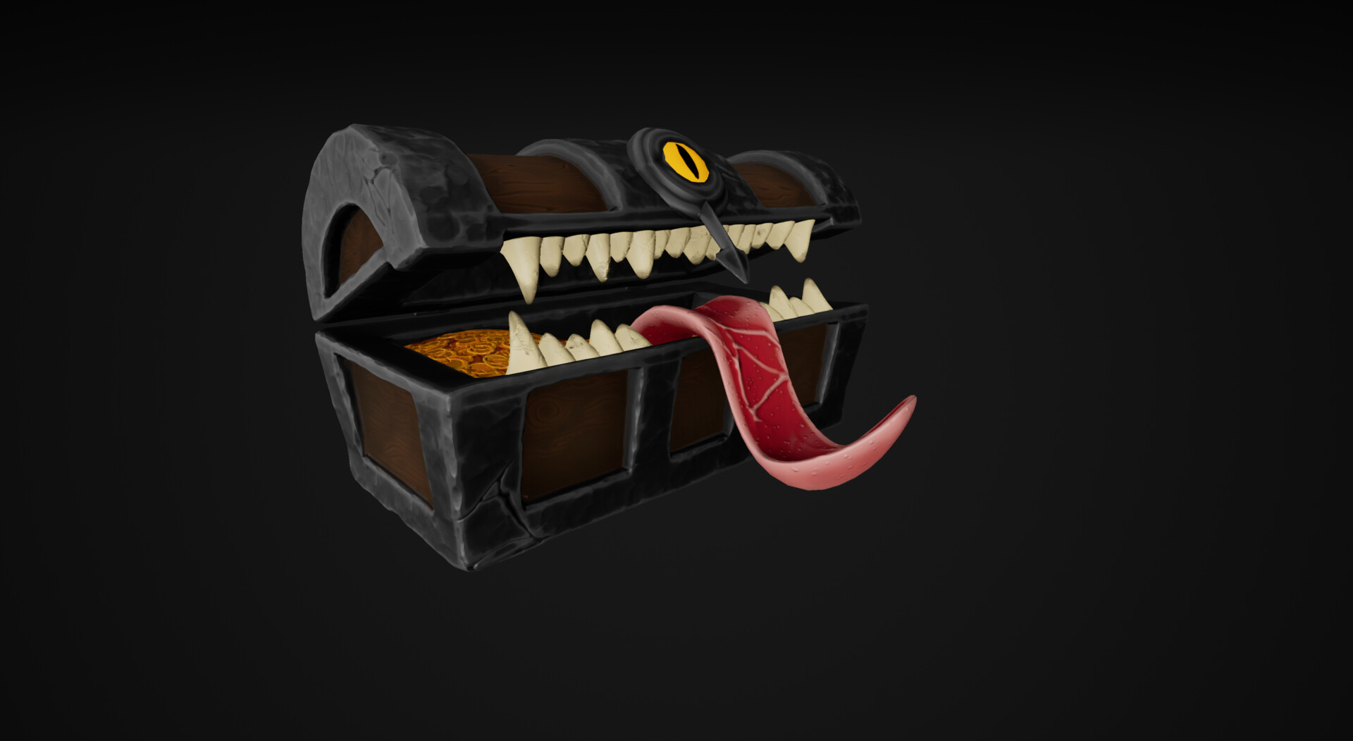 ArtStation Stylized Mimic Chest   Kyle Gilvear Kyle Gilvear Highresscreenshot00003 