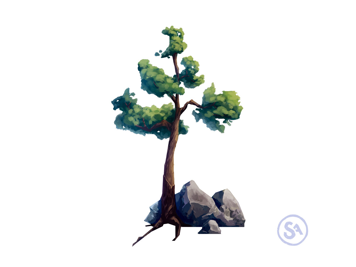 ArtStation - 2D Tree Design