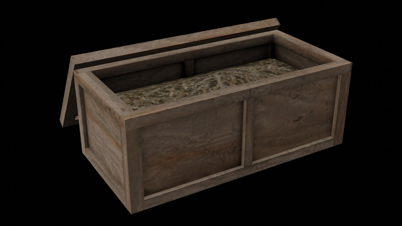 ArtStation Lowpoly Pixel Woodbox