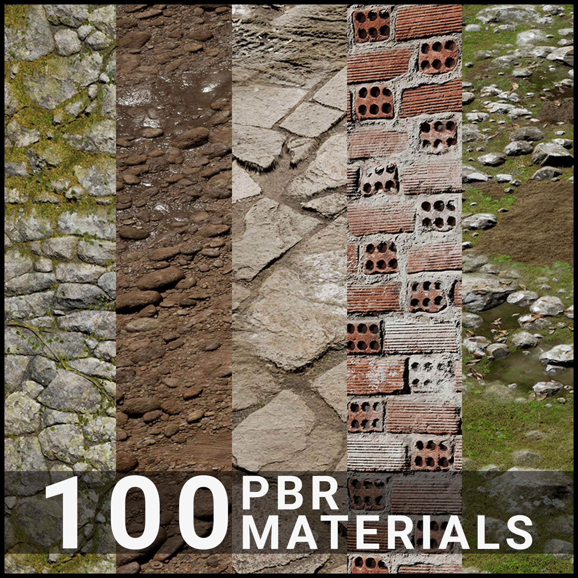 ArtStation 100 PBR Environment Materials Unreal Engine 4