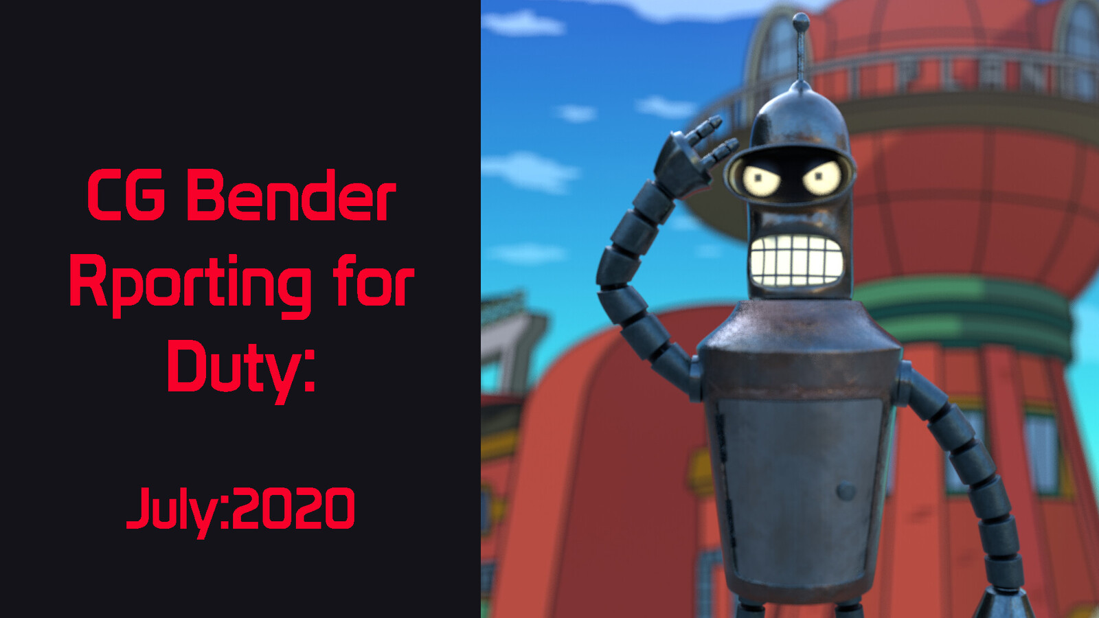 CG Bender Reporting for Duty.