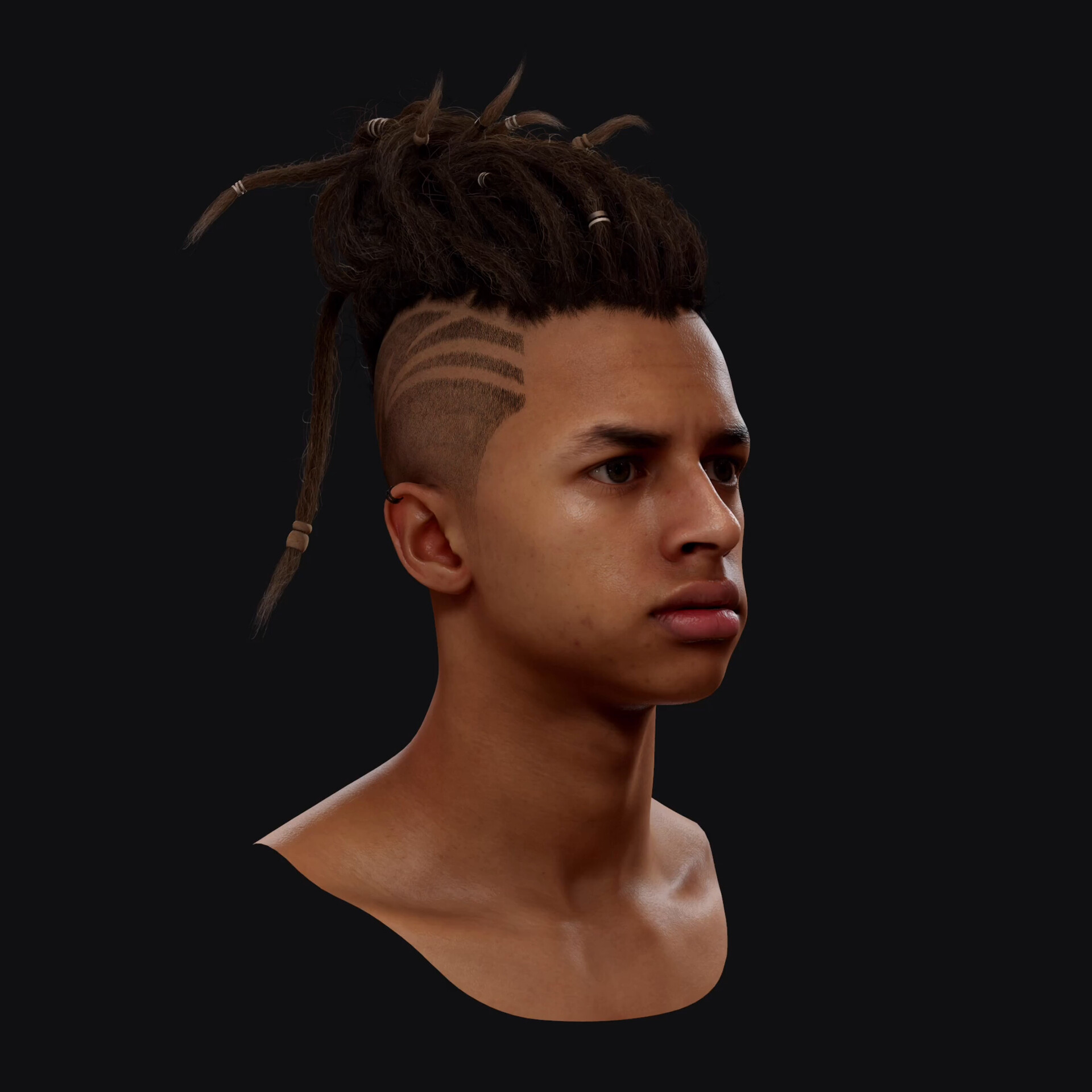 ArtStation - The Undercut Hairstyle - Realtime Game-ready hair made by ...