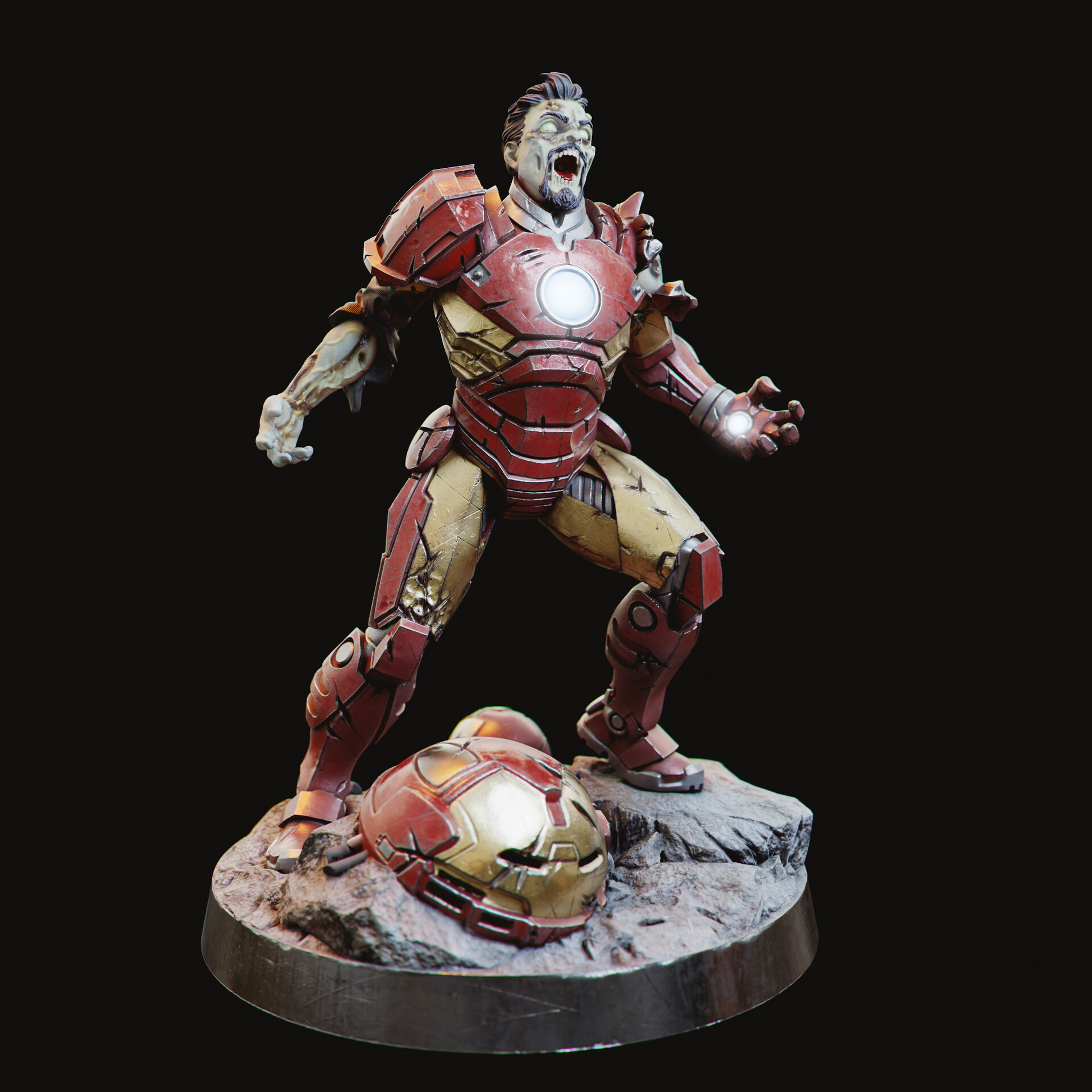 ArtStation zombie Iron Man , miniature from CMONGames