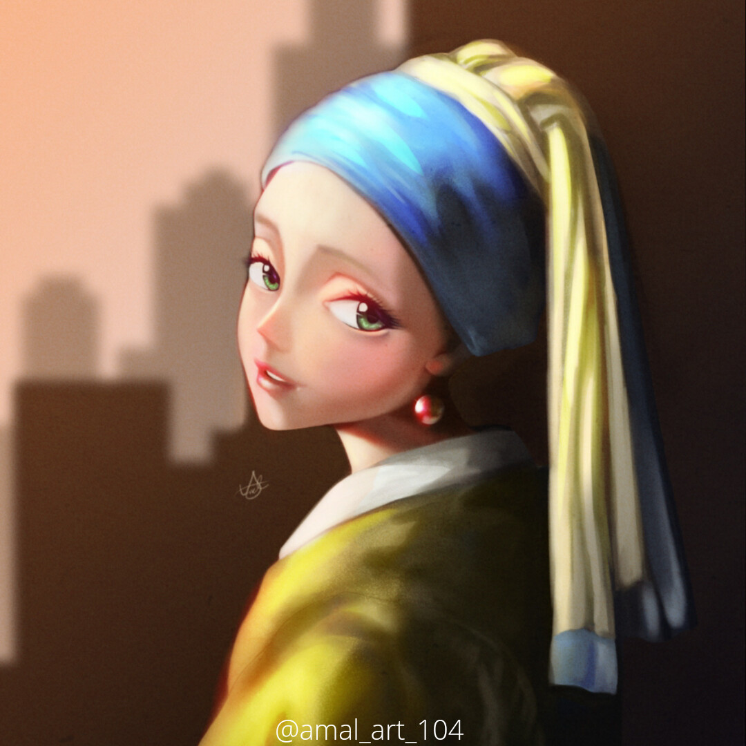 ArtStation The girl with pearl earring in my style