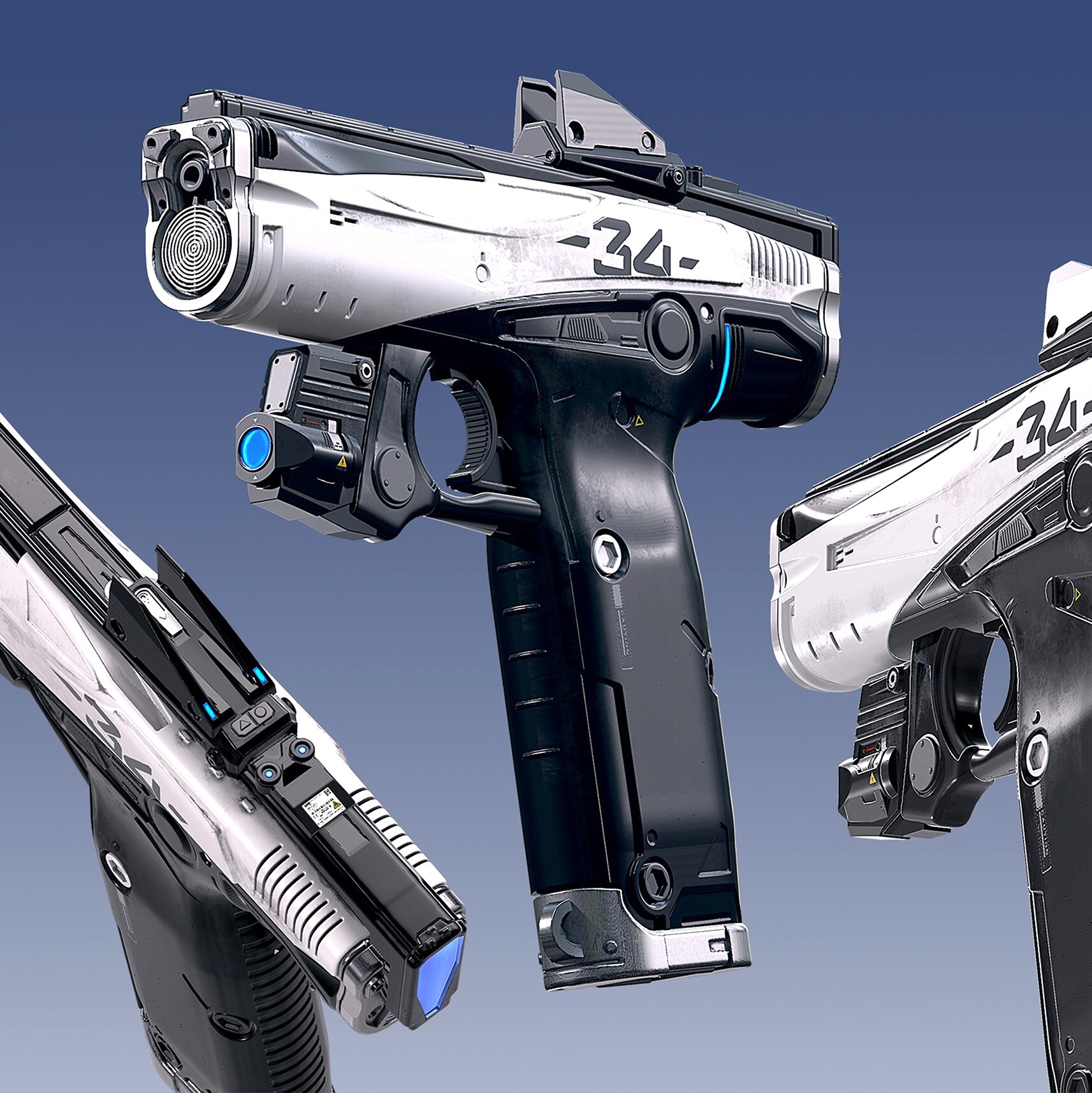 ArtStation - Sci-fi pistol design