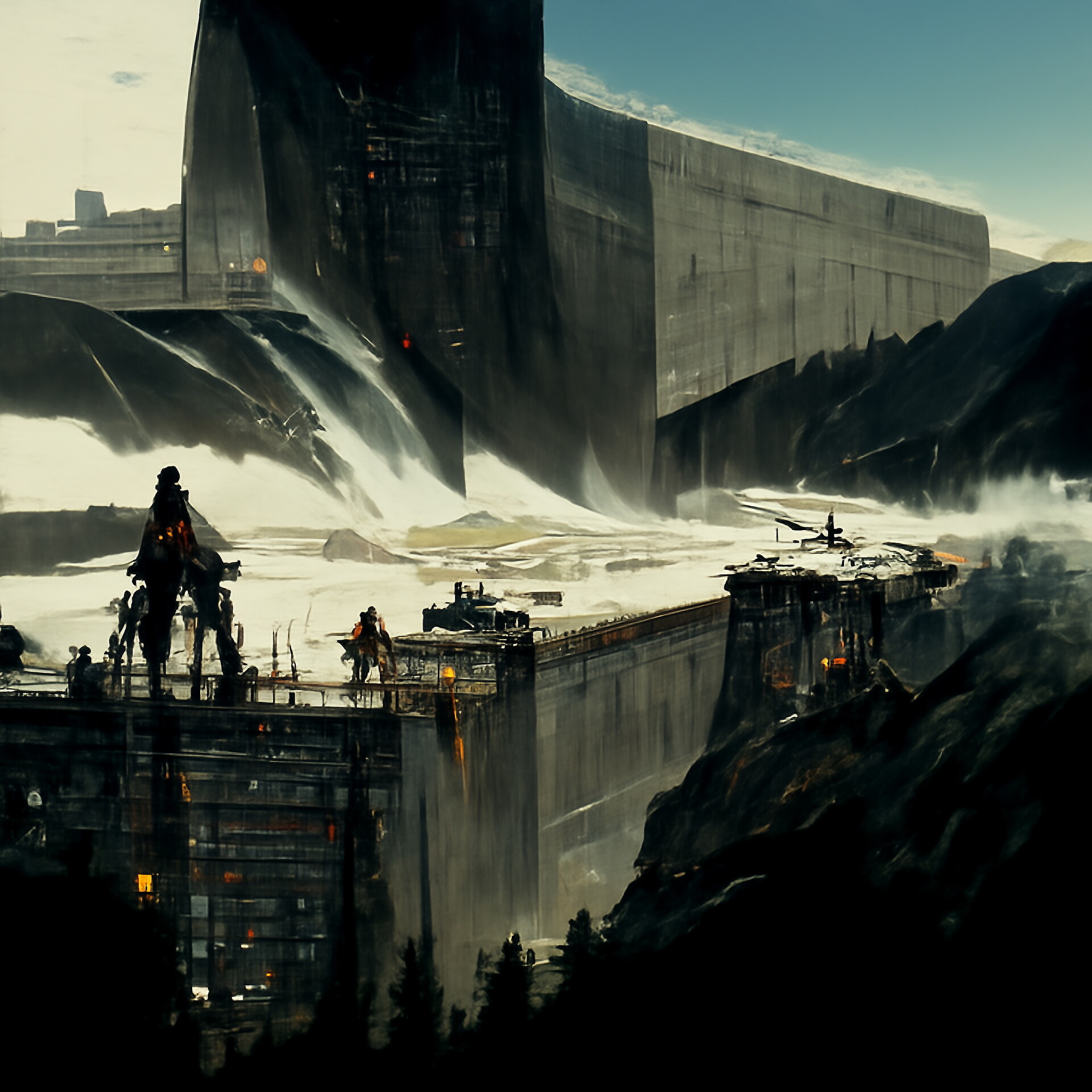 ArtStation - Research: a futuristic dam in 3 X different formats (from ...