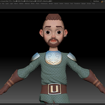 Finish to sculpt character basemesh in ZBrush