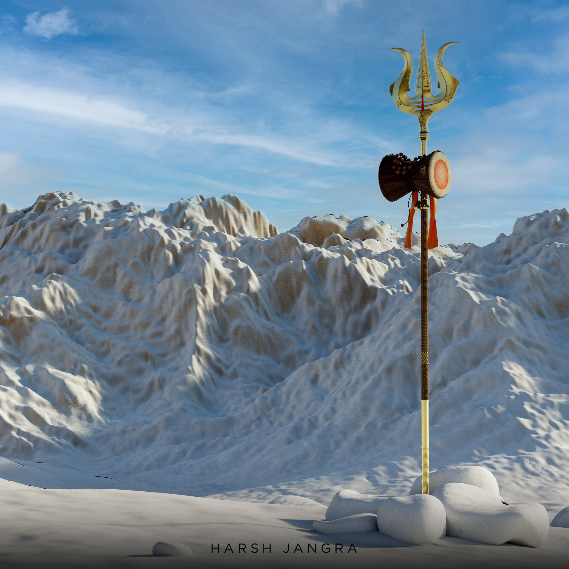 Artstation Trishul Of Lord Shiva Trident