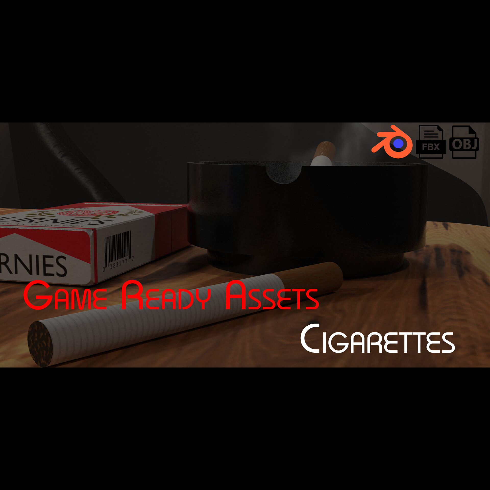 ArtStation Game Ready Cigarette Assets