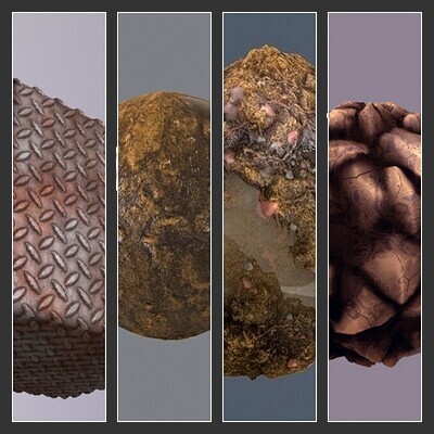 ArtStation - (UPDATED) Rock/Mud/Metal Textures
