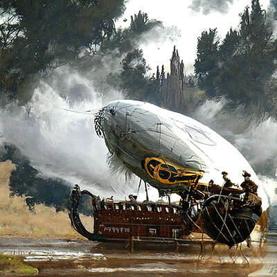 Jean pascal mouton quick eyed sky jean pascal mouton quick eyed sky 20220125083817 1 battle airship vessel emerging from the mist artstation james gurney steampunk
