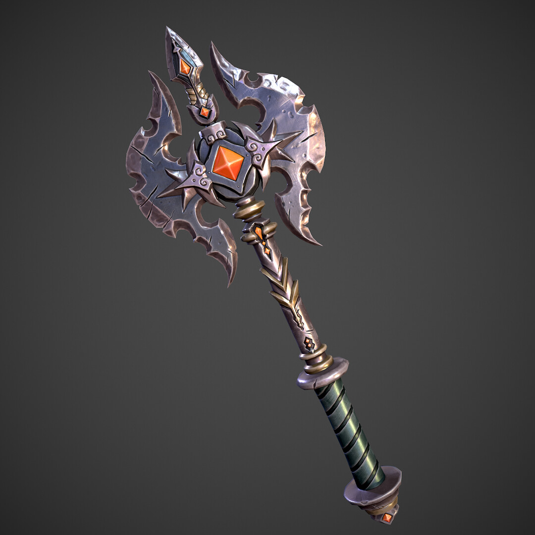 ArtStation - Stylized Battle Axe Weapon