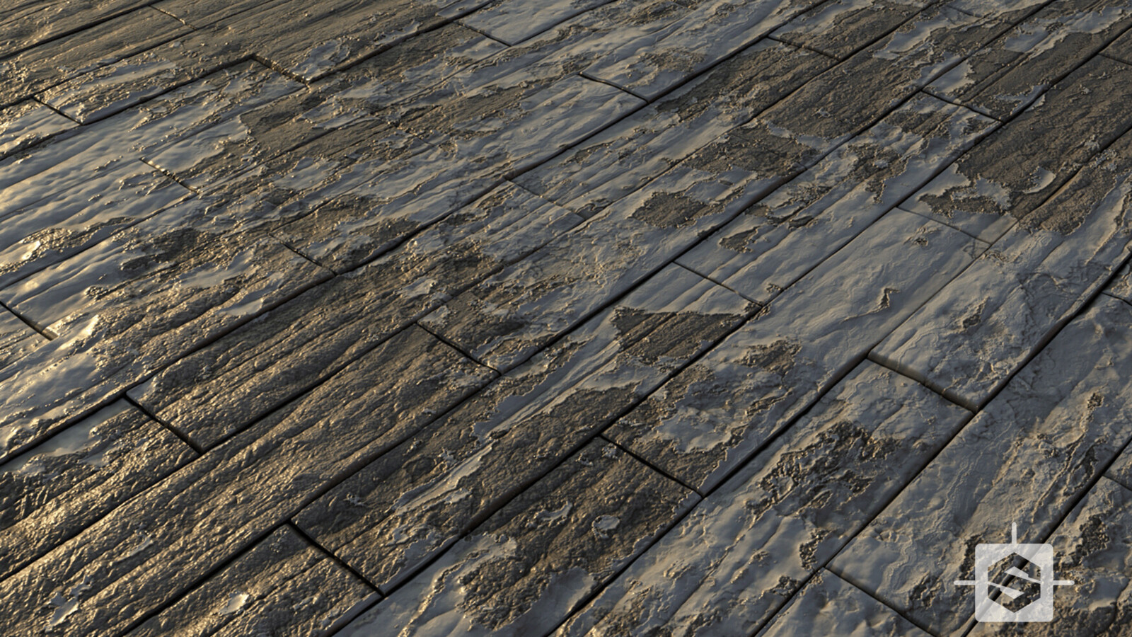 PBR Old Painted Wood Procedural Material