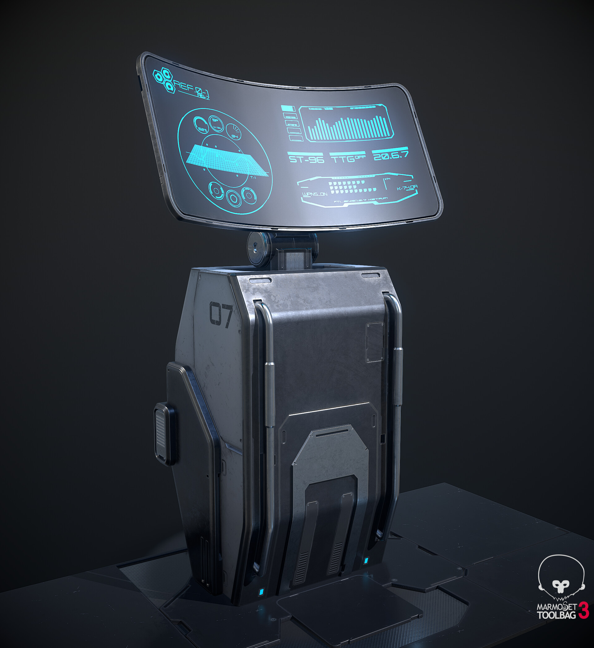 ArtStation - Sci-Fi Monitor