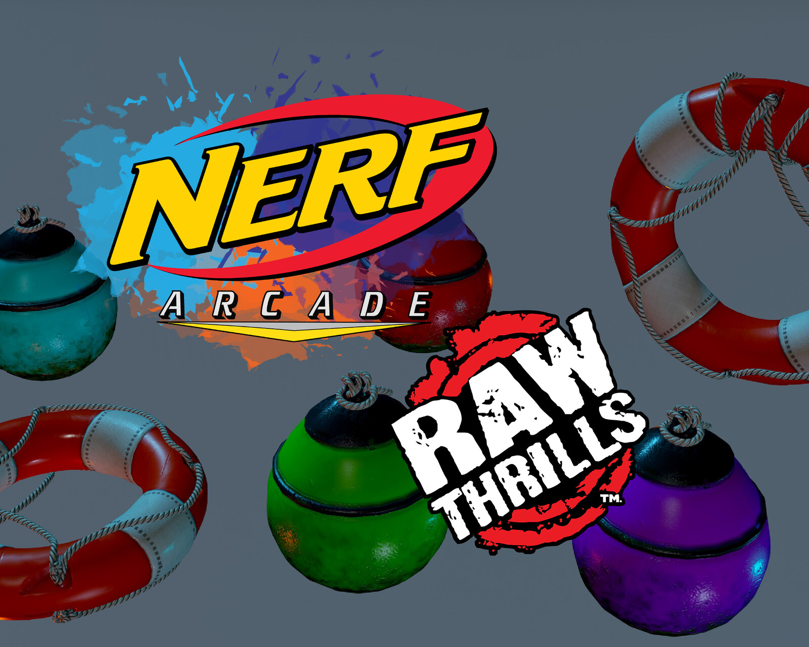 Nerf Arcade Lagoon Props