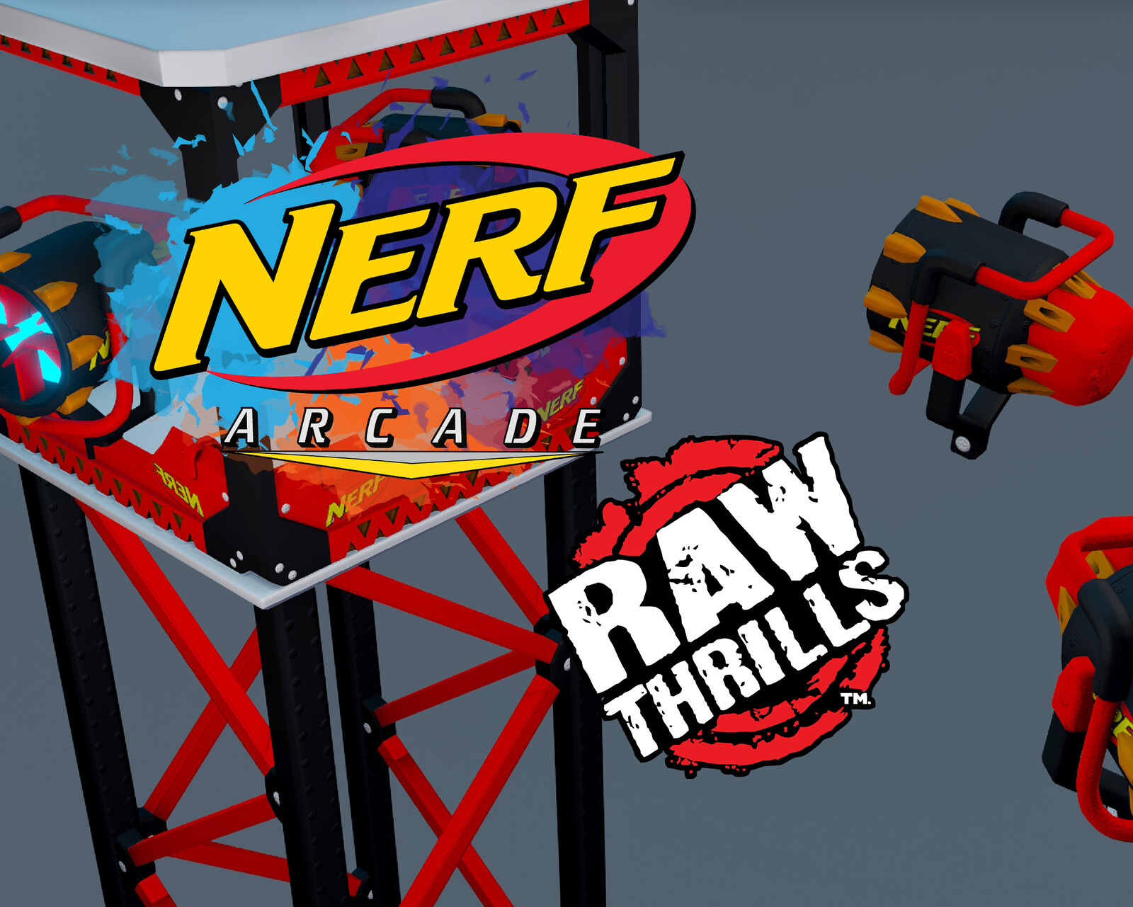 Nerf Arcade Hanger Props