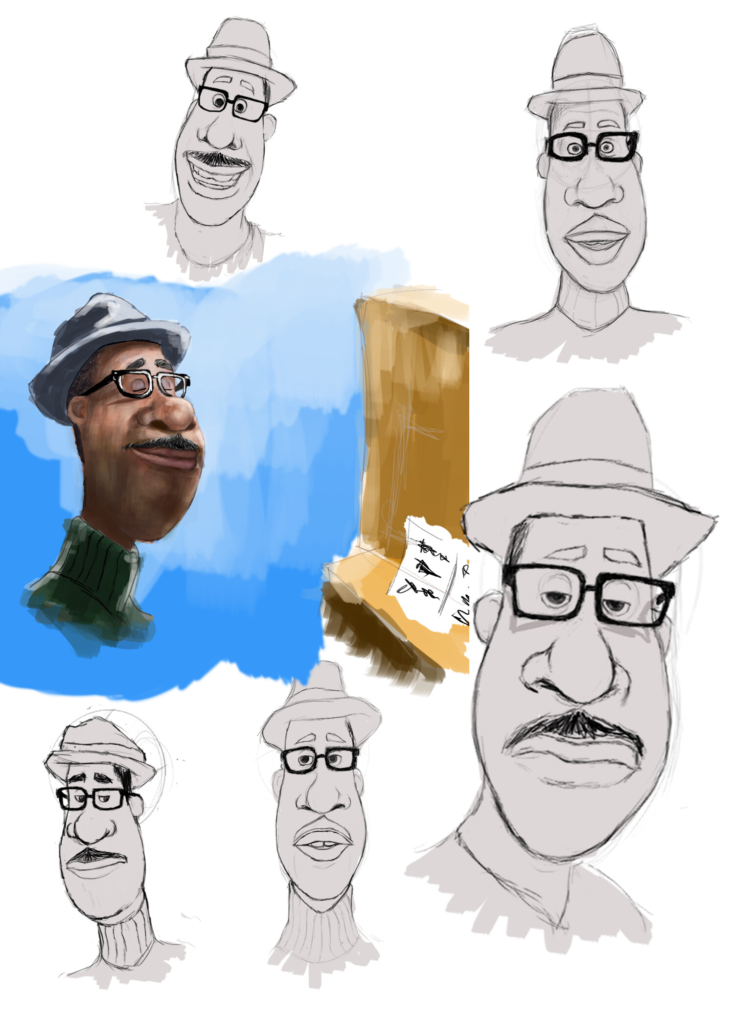 ArtStation joe gardener from soul Pixar's movie