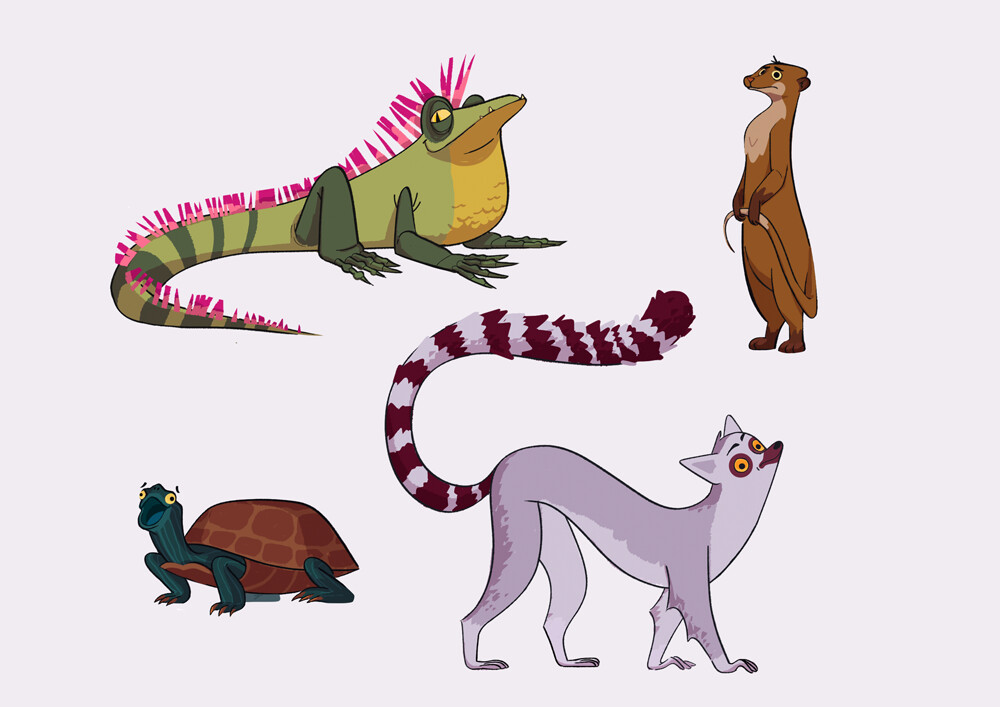ArtStation - Animals. Character design for animation.