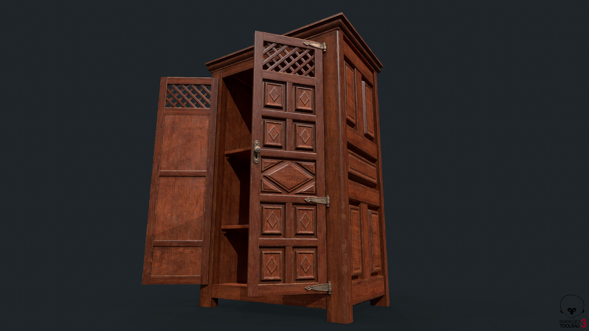 ArtStation - Old wooden cupboard