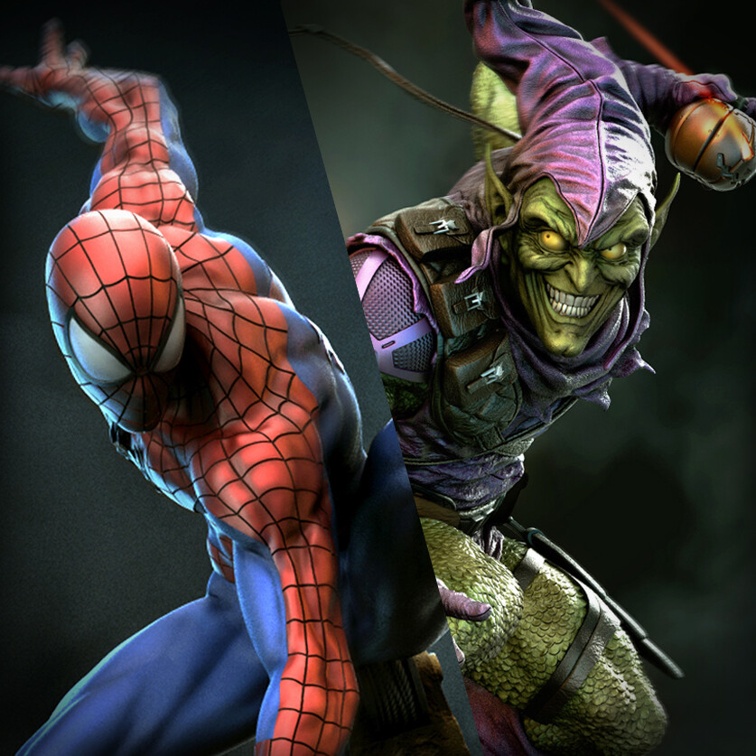 ArtStation - Spider-Man vs Green Goblin diorama ( Personal Work )