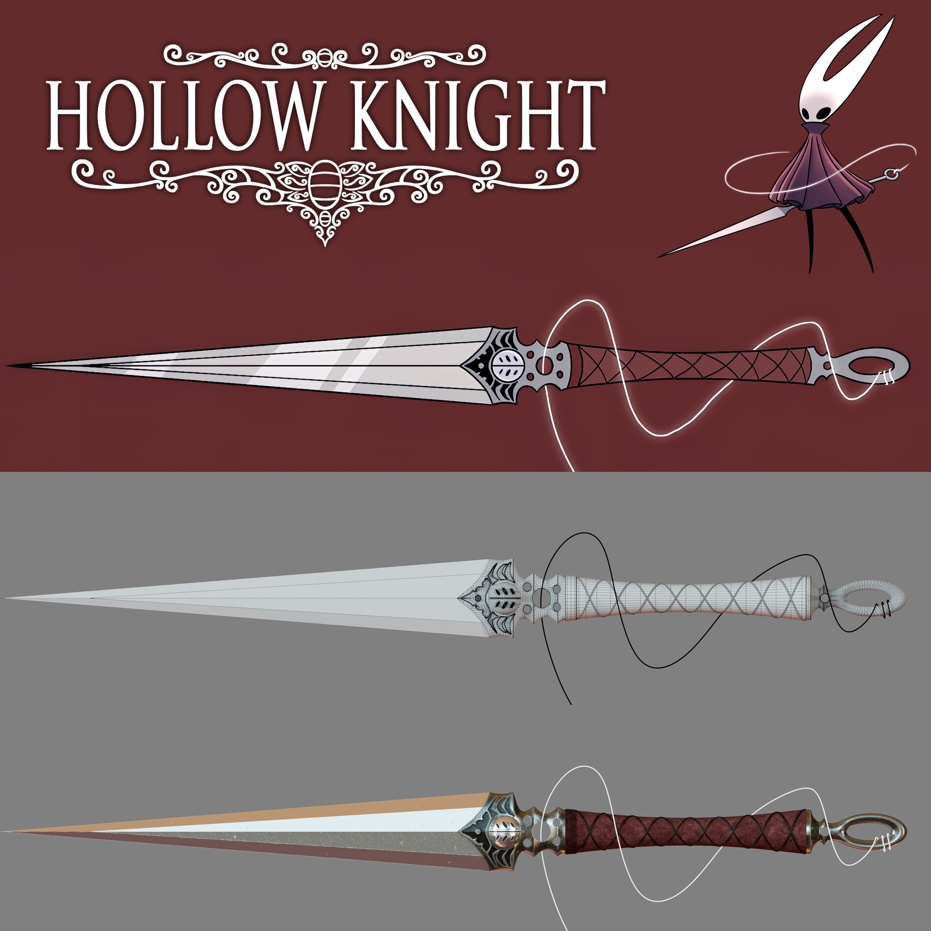 HD wallpaper: Hornet, git gud, Hollow Knight, Needle (Sword), communication