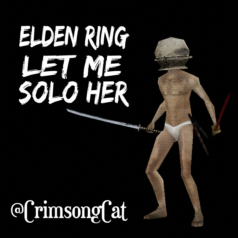Let Me Solo Her PS1 PSX  ELDEN RING by CrimsongCat