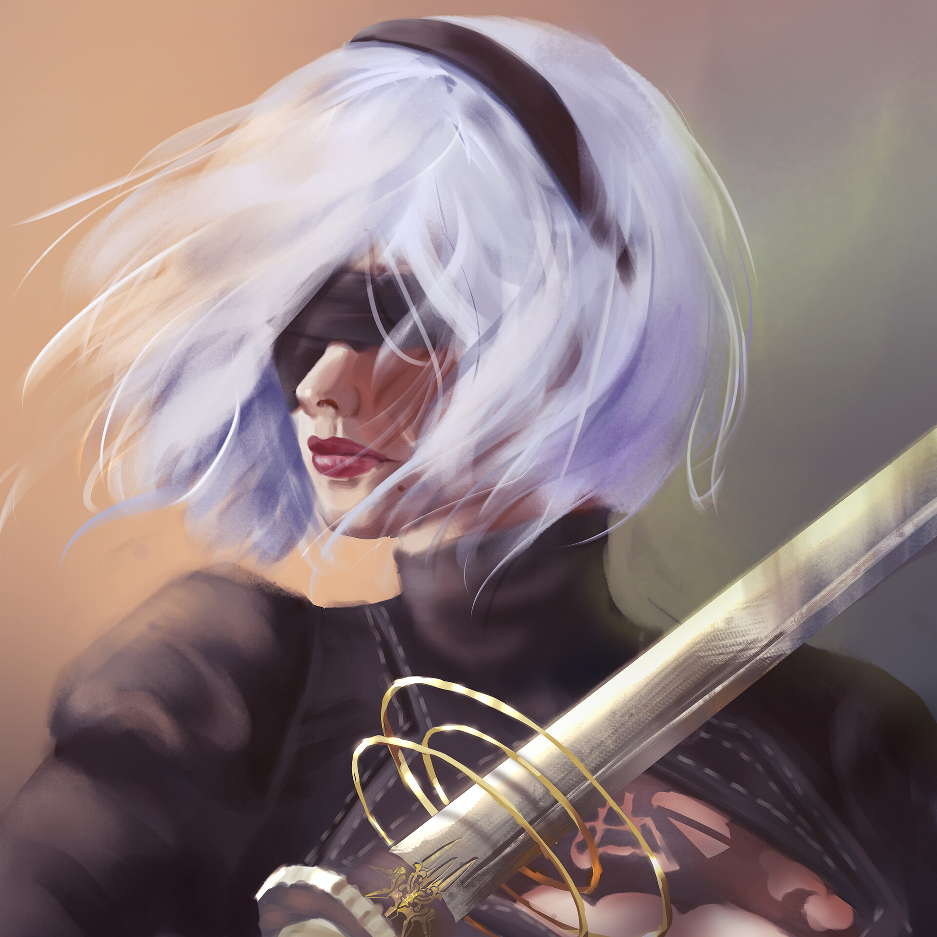 ArtStation - [FANART] 2B (YoRHa no.2 Type 2) from Nier:Automata