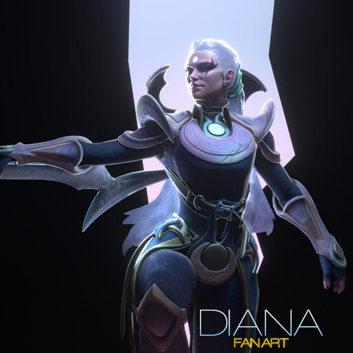 ArtStation - Scorn of the Moon Diana League of Legends Live Wallpaper