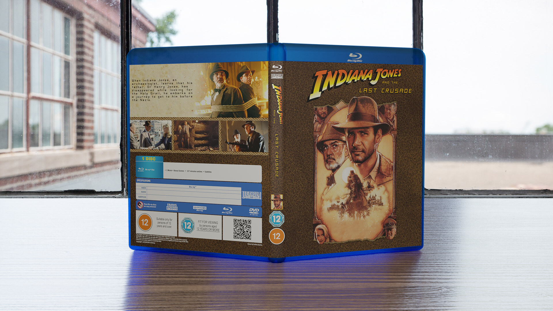 Artstation - Indiana Jones And The Last Crusade Custom Blu-ray Cover