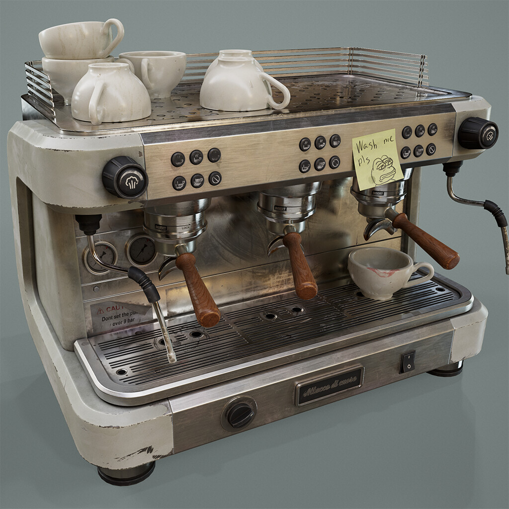 ArtStation - Antique Belgian Coffee Maker Asset